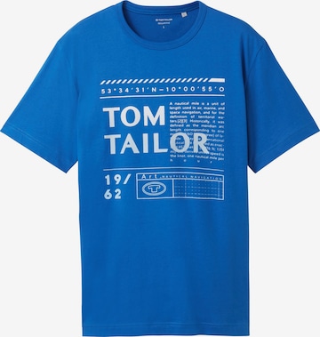 TOM TAILOR Тениска в синьо: отпред