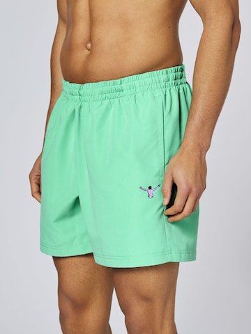 CHIEMSEE Athletic Swim Trunks in Green