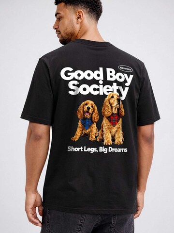Neverless Shirt 'Good Boy Society' in Black