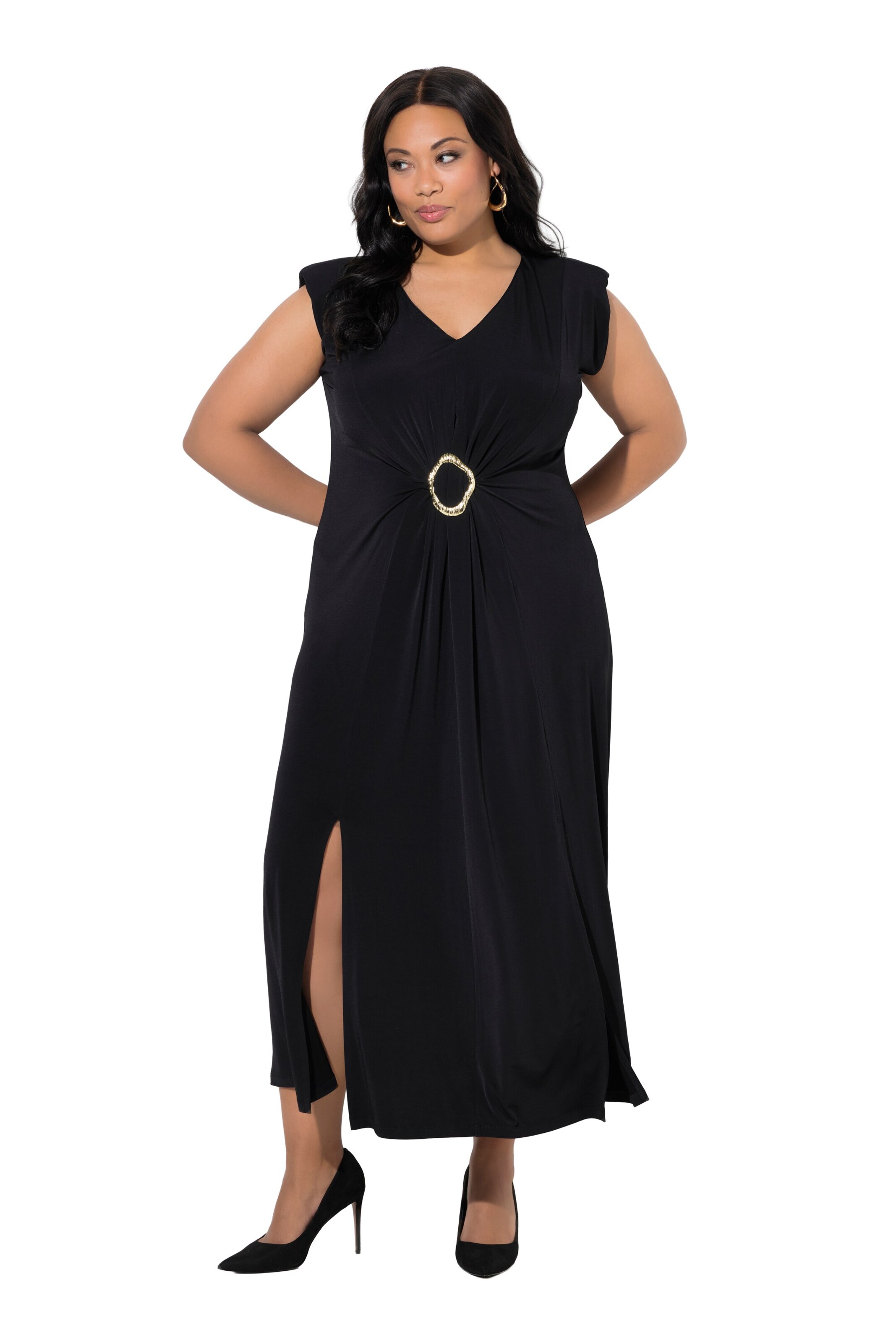 Ulla Popken Kleid in Schwarz: Vorderseite