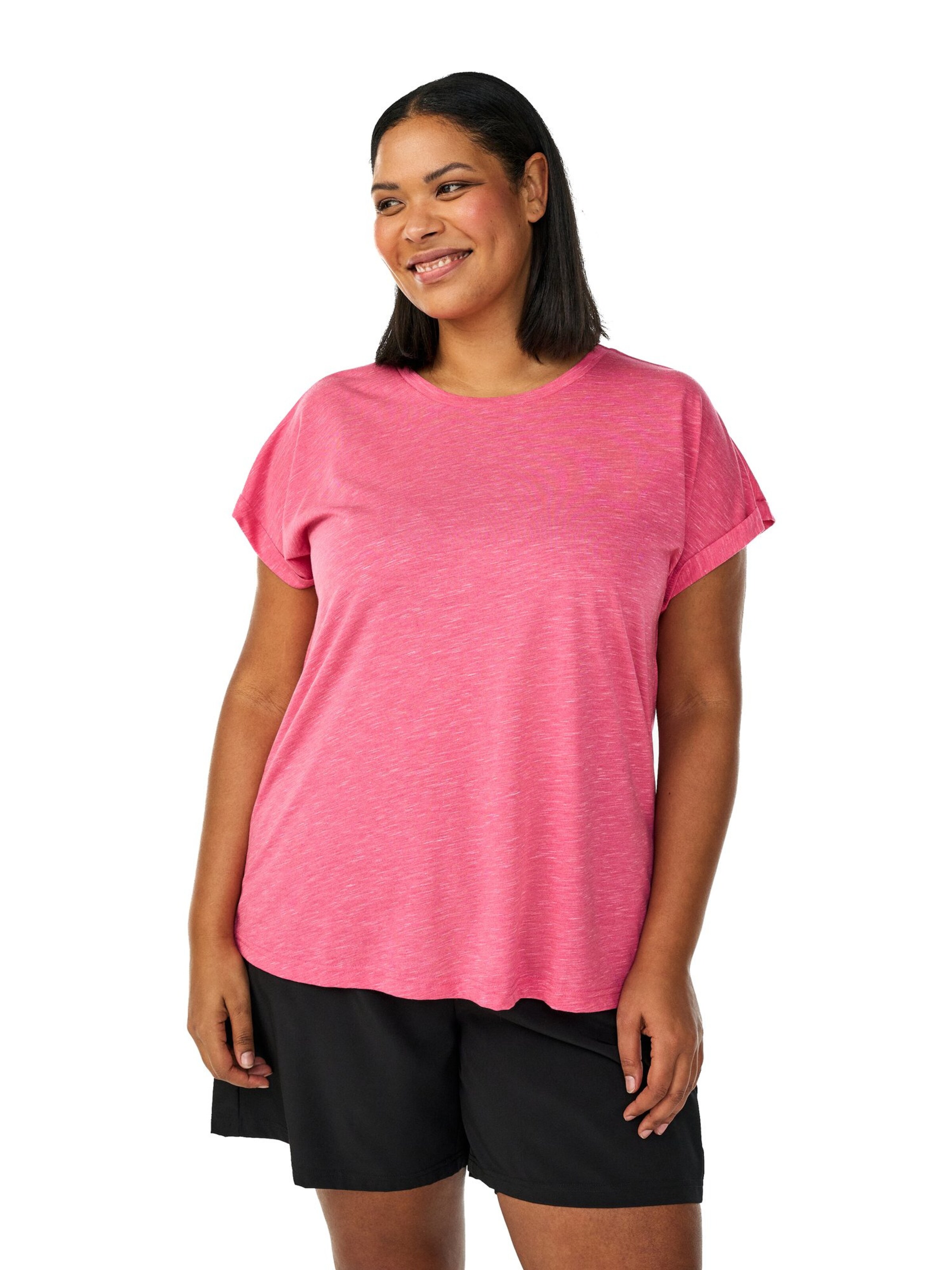 Active by Zizzi Funktsionaalne särk 'Abex', värv roosa: eest vaates