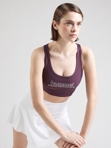 Hummel Bralette Sports bra 'TE FUNDAMENTAL' in Purple: front