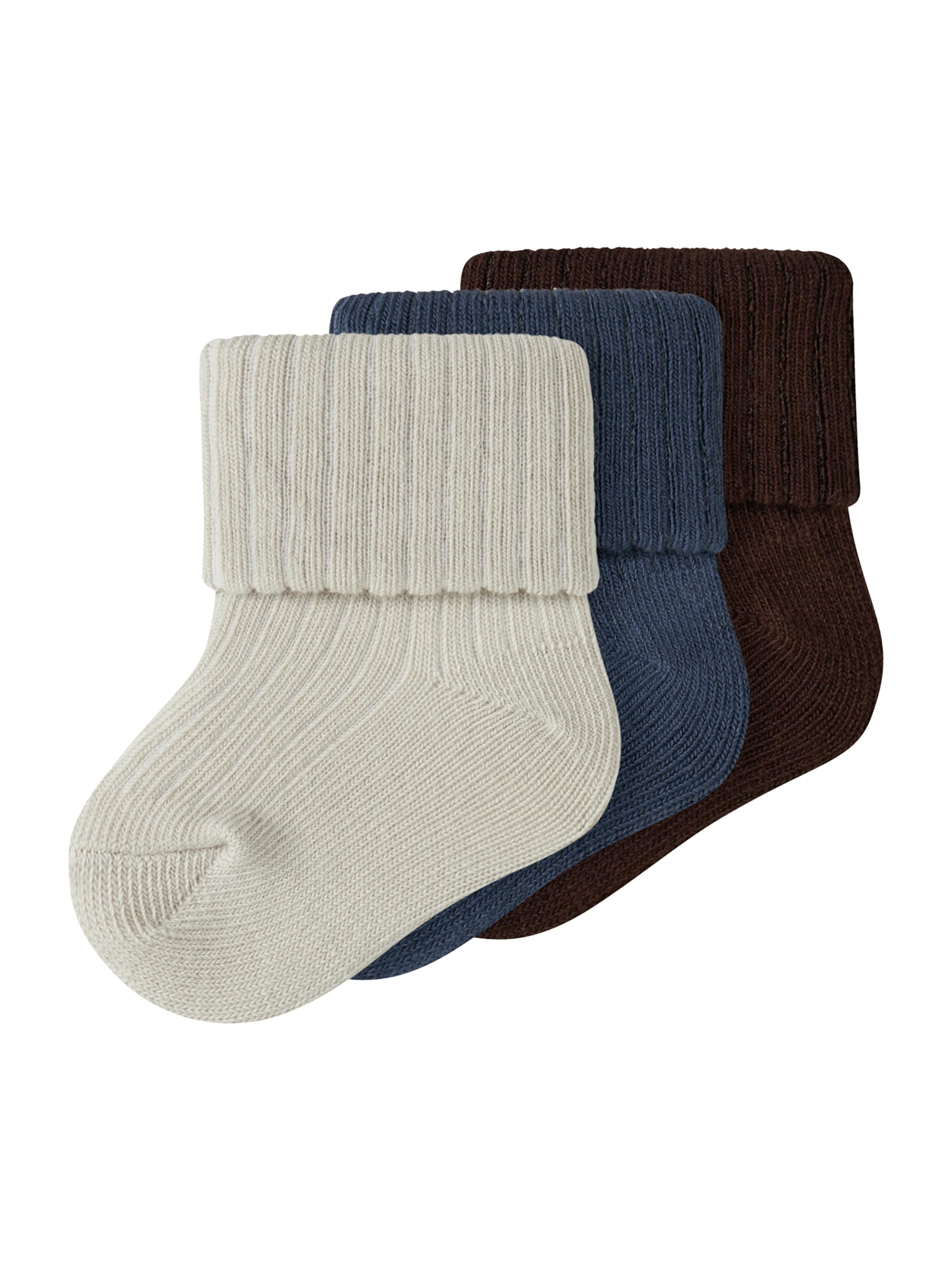 NAME IT Socks 'NBMNOBBU' in 16-17 in Light beige / Navy / Dark brown, Item view