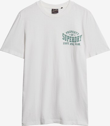 T-Shirt 'Athletic College' Superdry en vert : devant