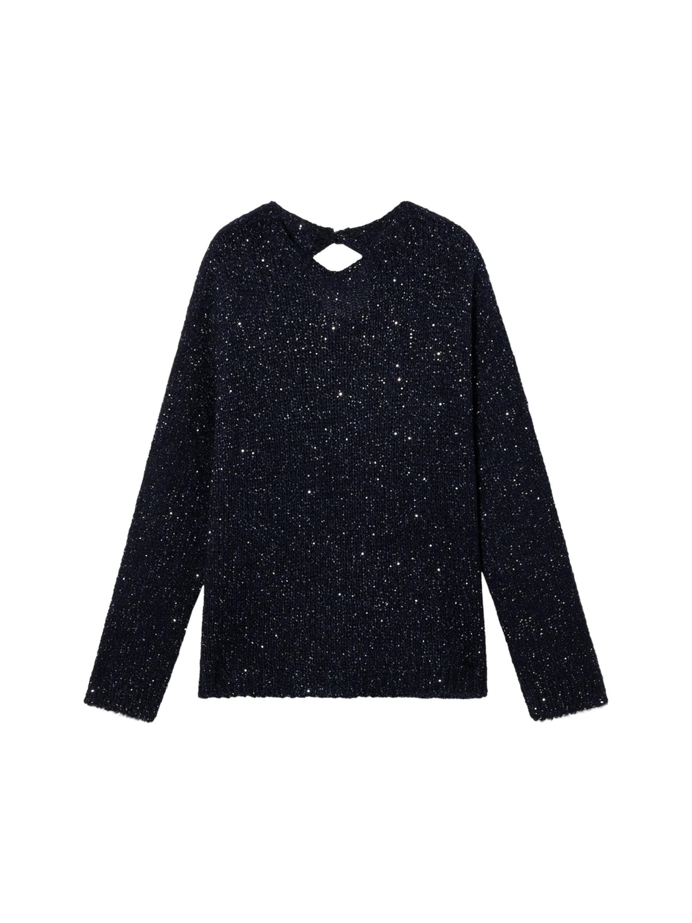 Pullover di oltre in blu: frontale