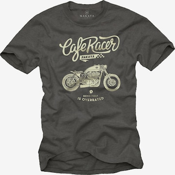 MAKAYA Shirt 'Being first' in Grey: front
