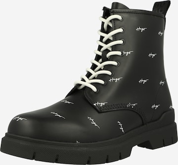 HUGO Boots med snörning 'Ryan' i svart: framsida
