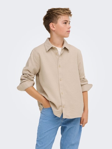 Only & Sons Junior - Ajuste regular Camisa en beige: frente
