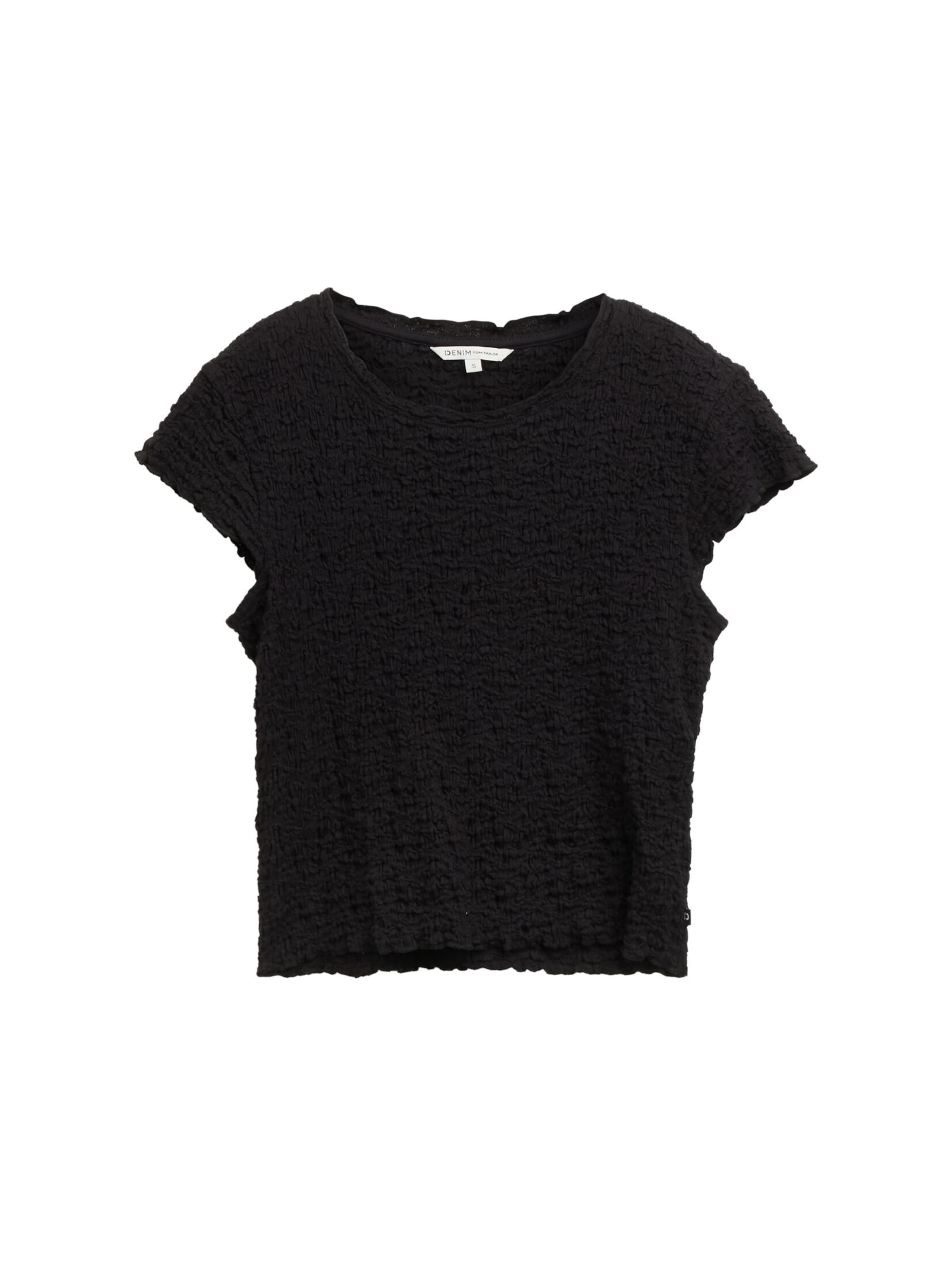 TOM TAILOR DENIM Bluse in Schwarz: Vorderseite