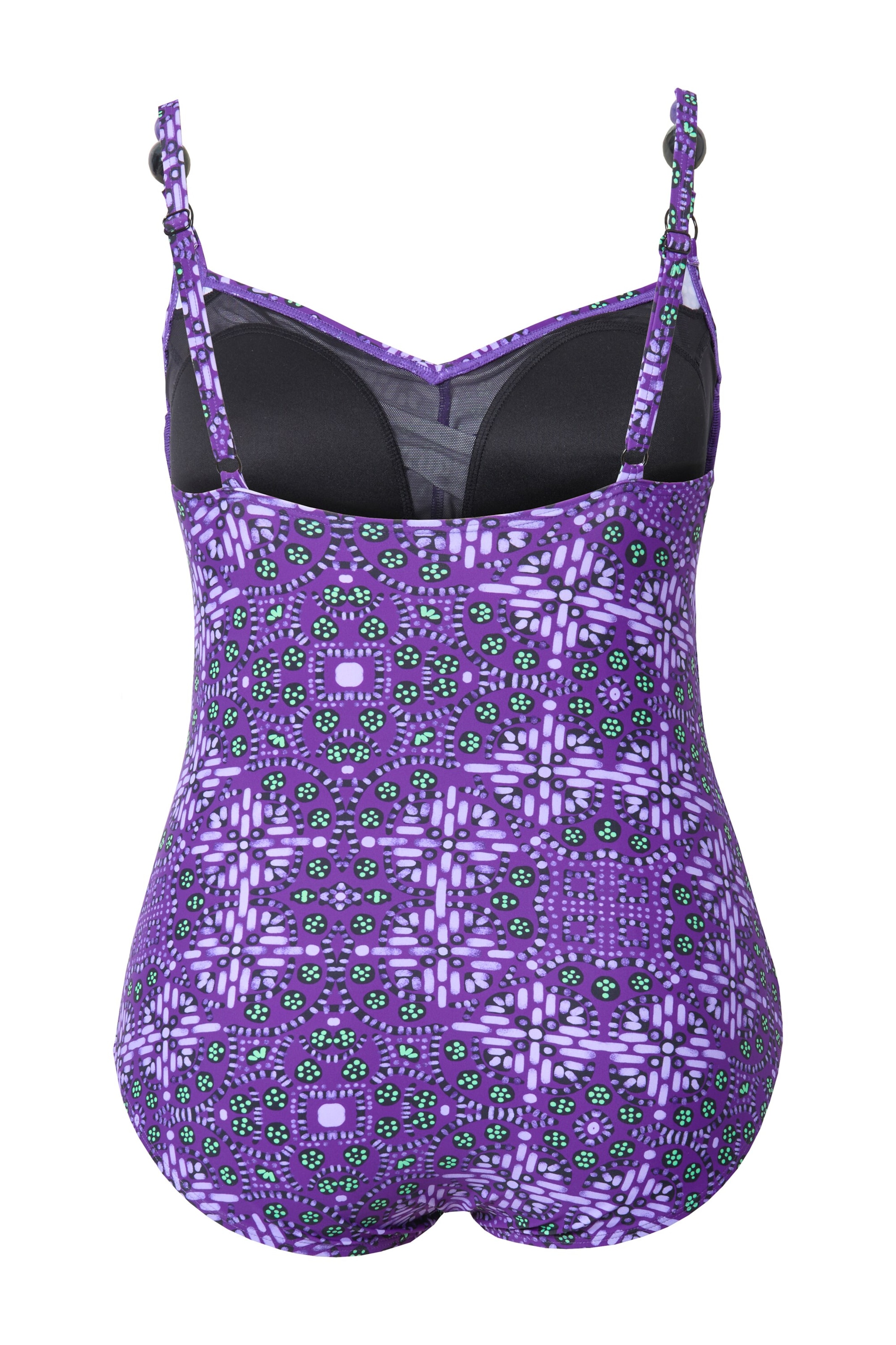 Ulla Popken Balconette Badpak in Lila