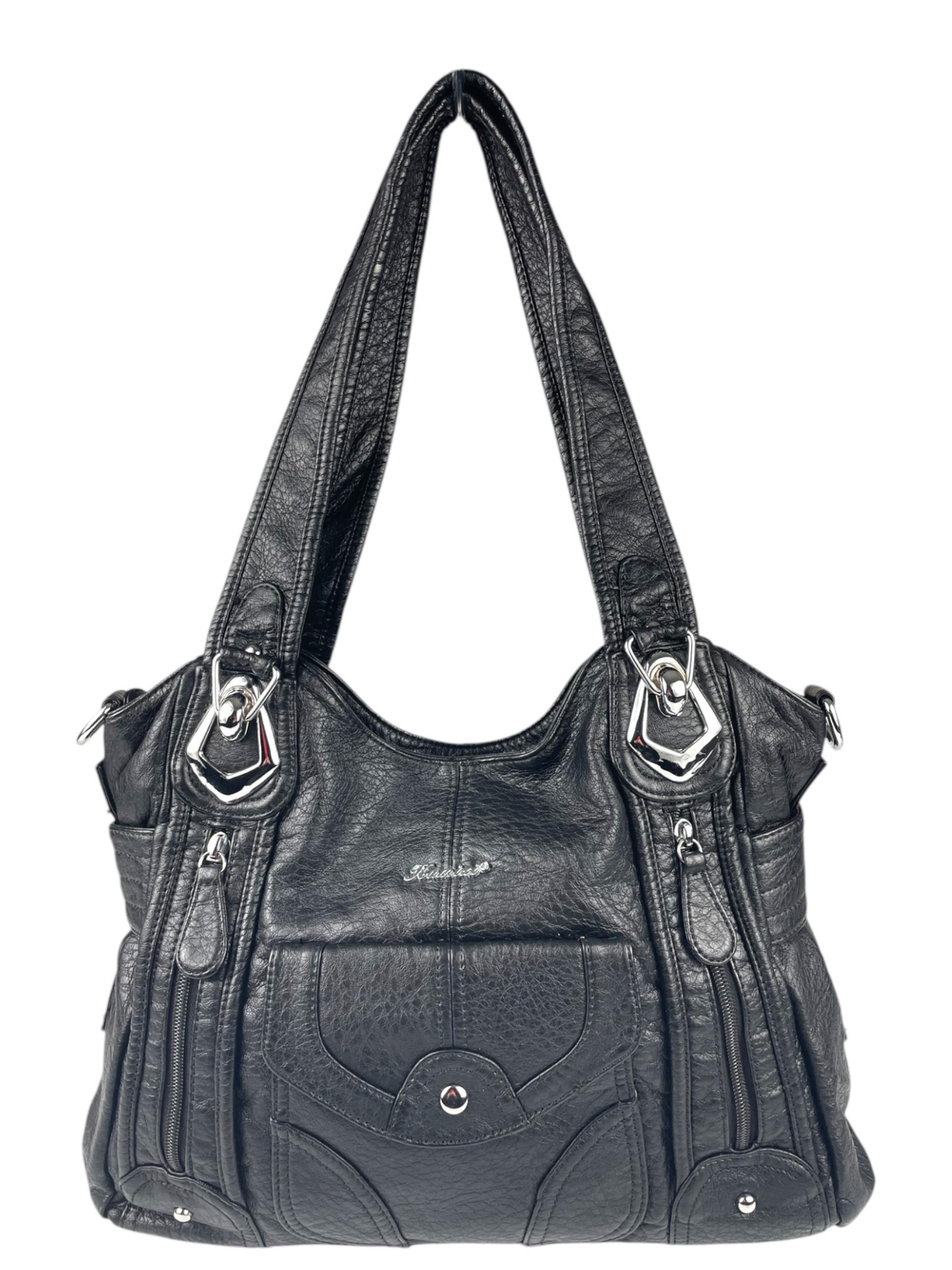 Borsa a spalla di Kumixi in nero: frontale