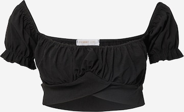 Femme Luxe Koszulka 'CHLOE' w kolorze czarny: przód