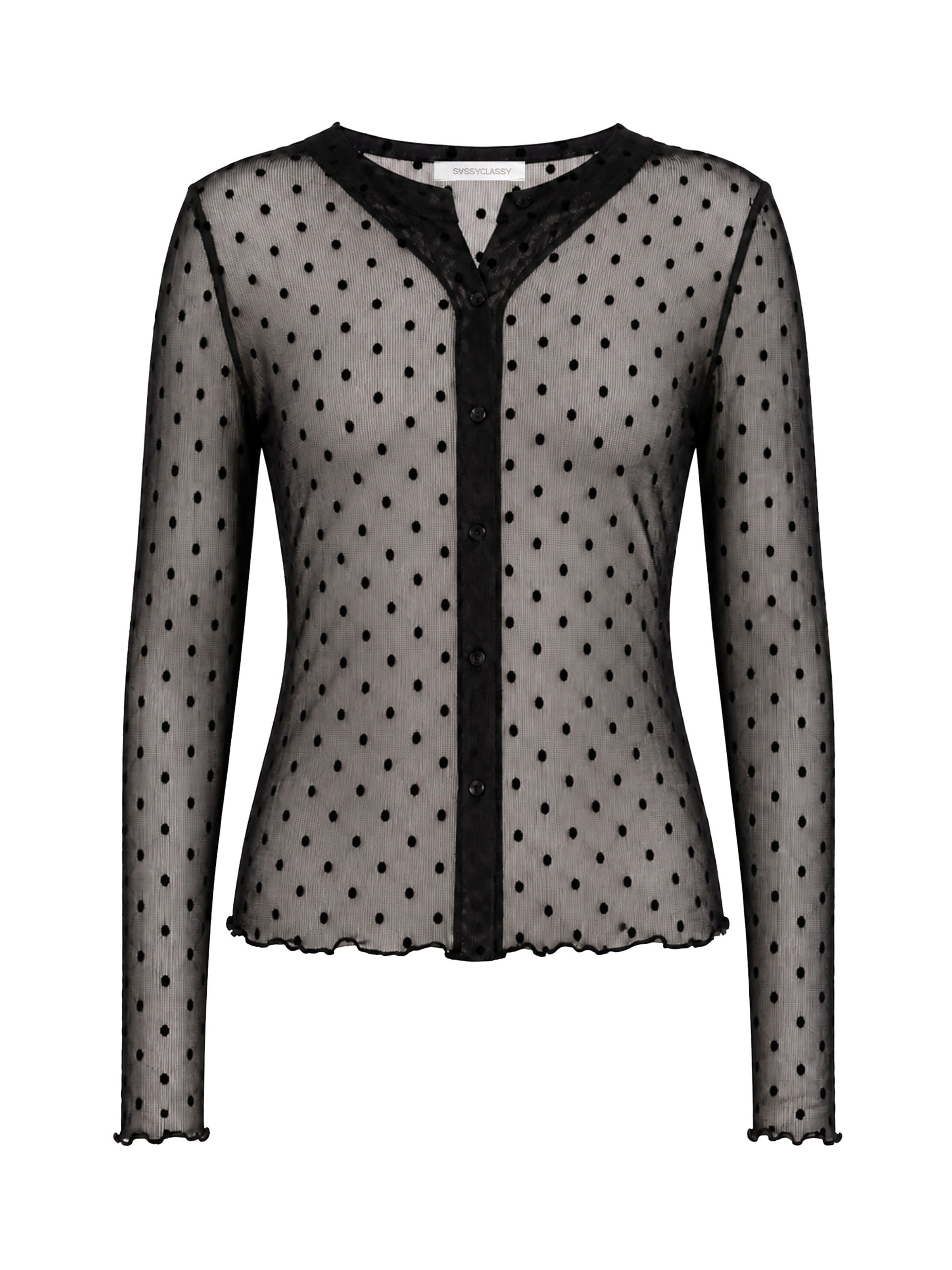 SASSYCLASSY Bluse‌‌‌‌‌‌‌ in Schwarz: Vorderseite