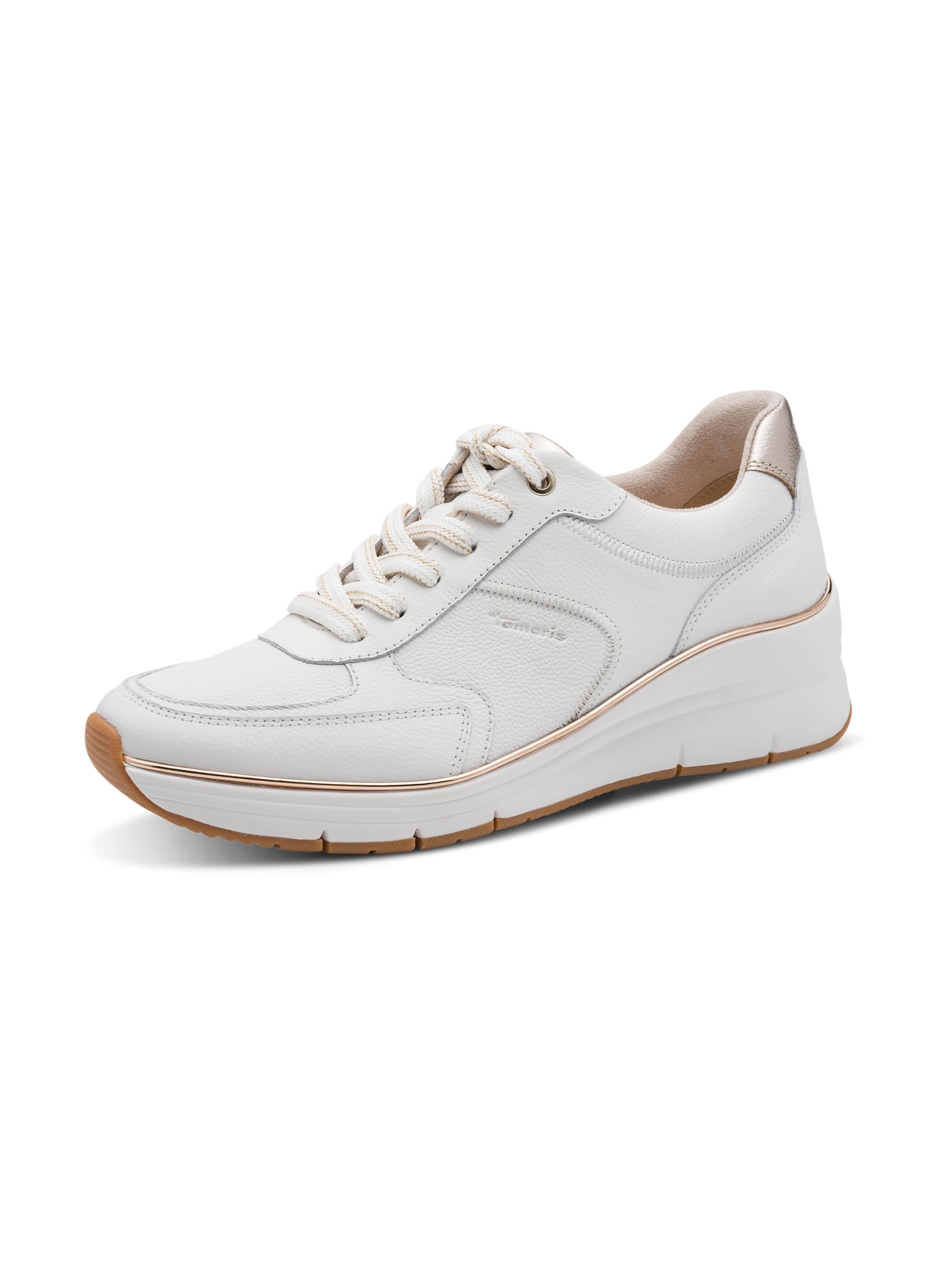 Tamaris Platform trainers in White: front