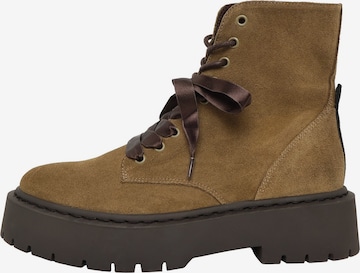 STEVE MADDEN Fűzős rövid szárú csizmák 'Skylar' - zöld: elől