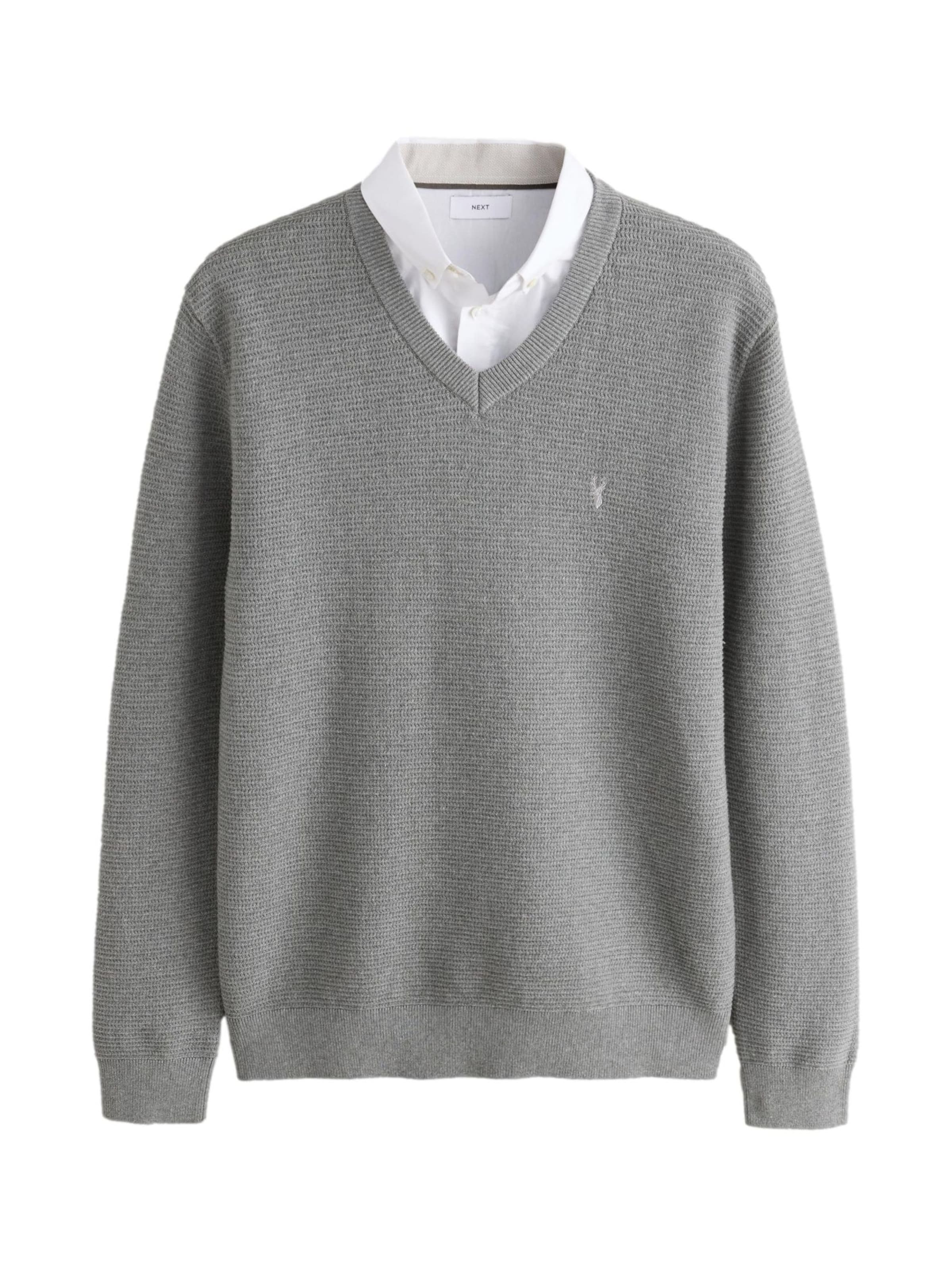 Next Pulover | siva barva: sprednja stran