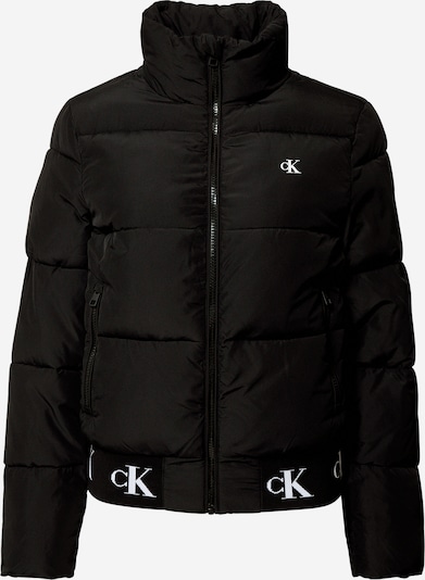 Geacă de primăvară-toamnă Calvin Klein Jeans pe negru / alb, Vizualizare produs