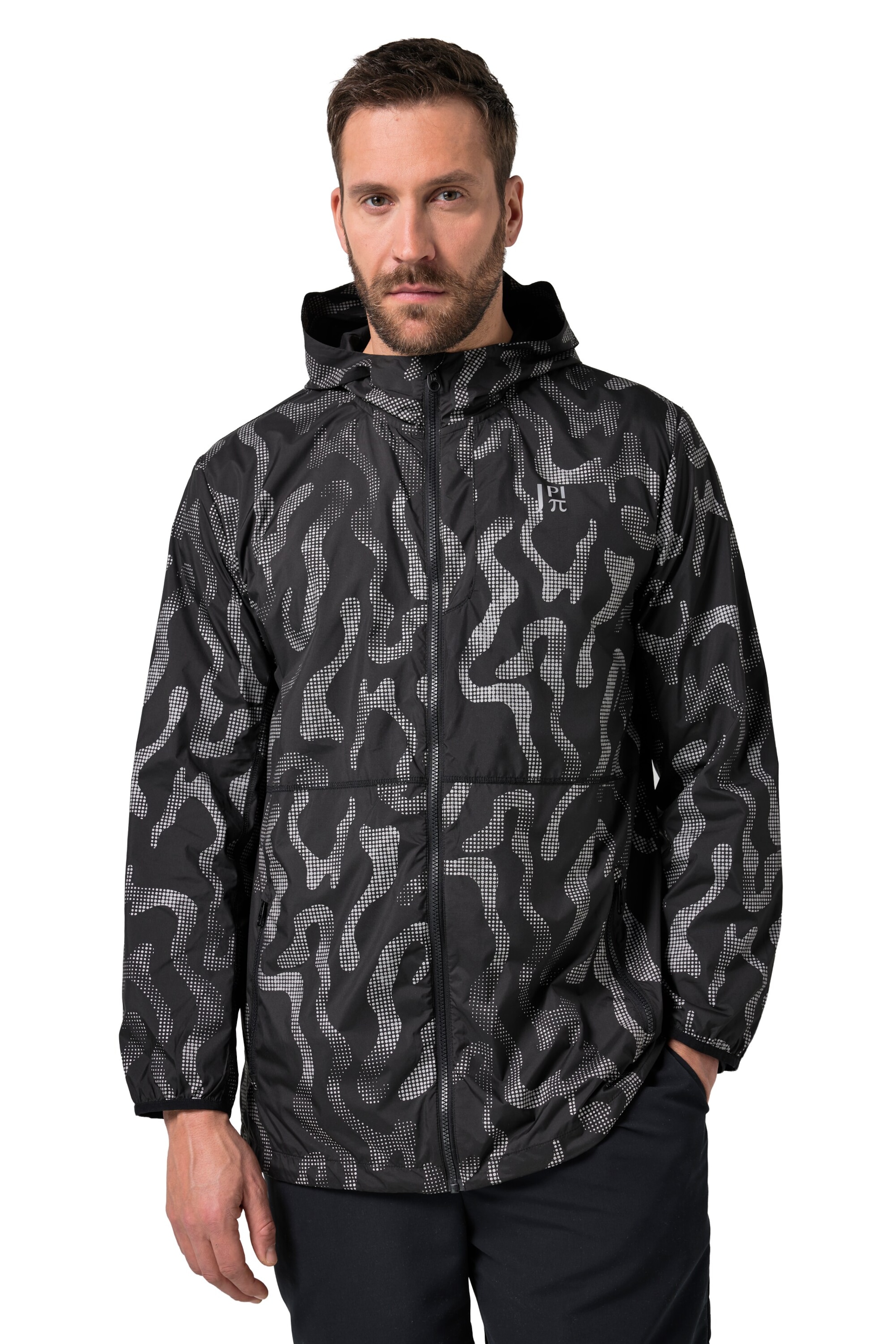JAY-PI Weatherproof jacket in Black: front