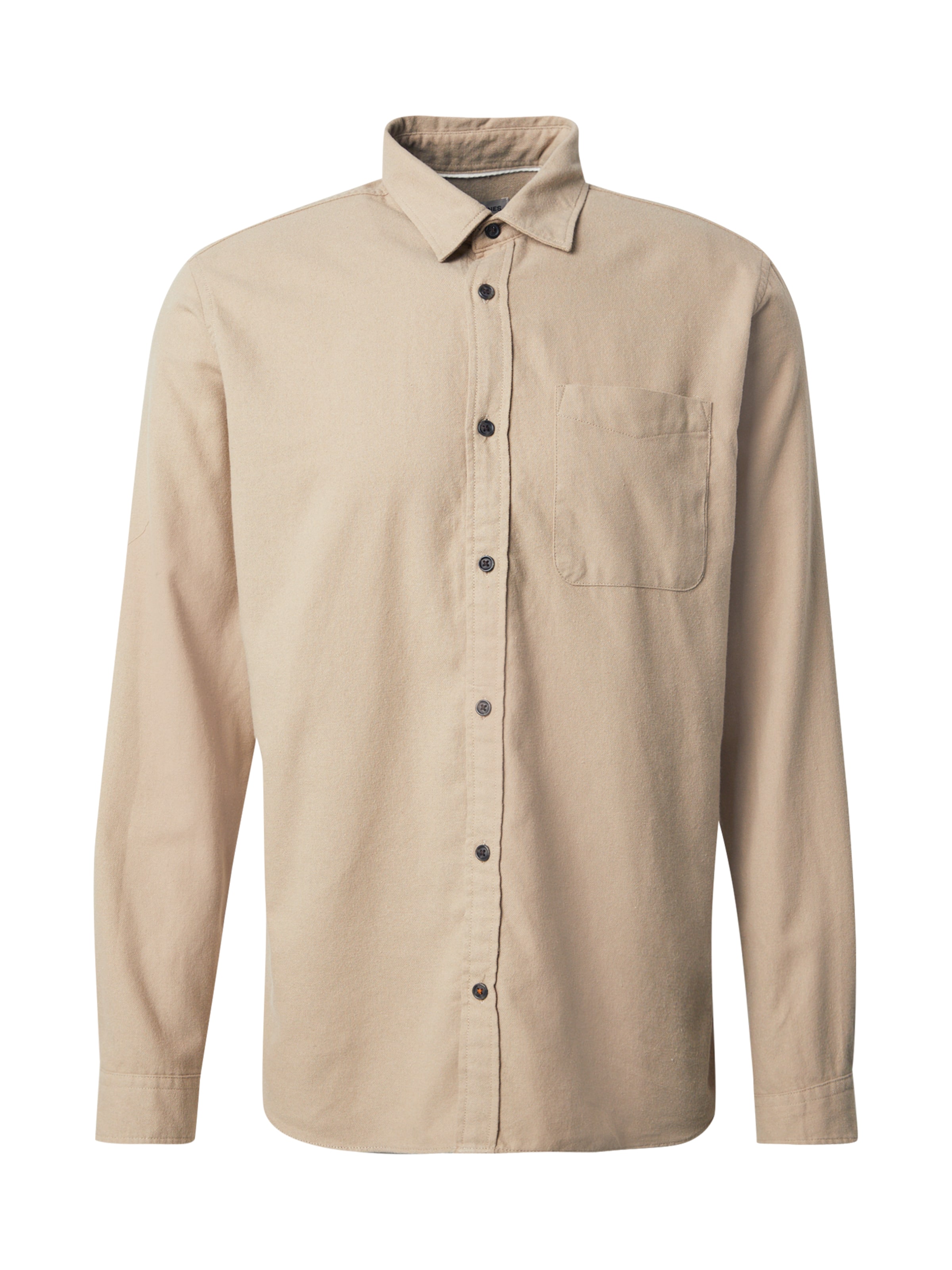 JACK & JONES Button Up Shirt 'JJJAMES' in Beige: front
