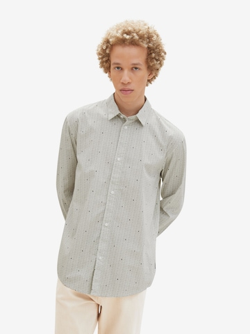 TOM TAILOR DENIM Regular fit Button Up Shirt in White: front