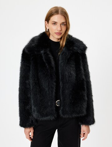 Koton Between-seasons coat in Black: front