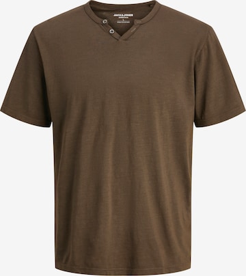T-Shirt 'JJESPLIT' JACK & JONES en marron : devant