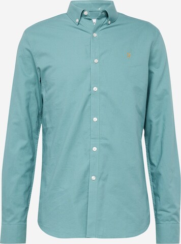 Coupe slim Chemise 'BREWER' FARAH en bleu : devant