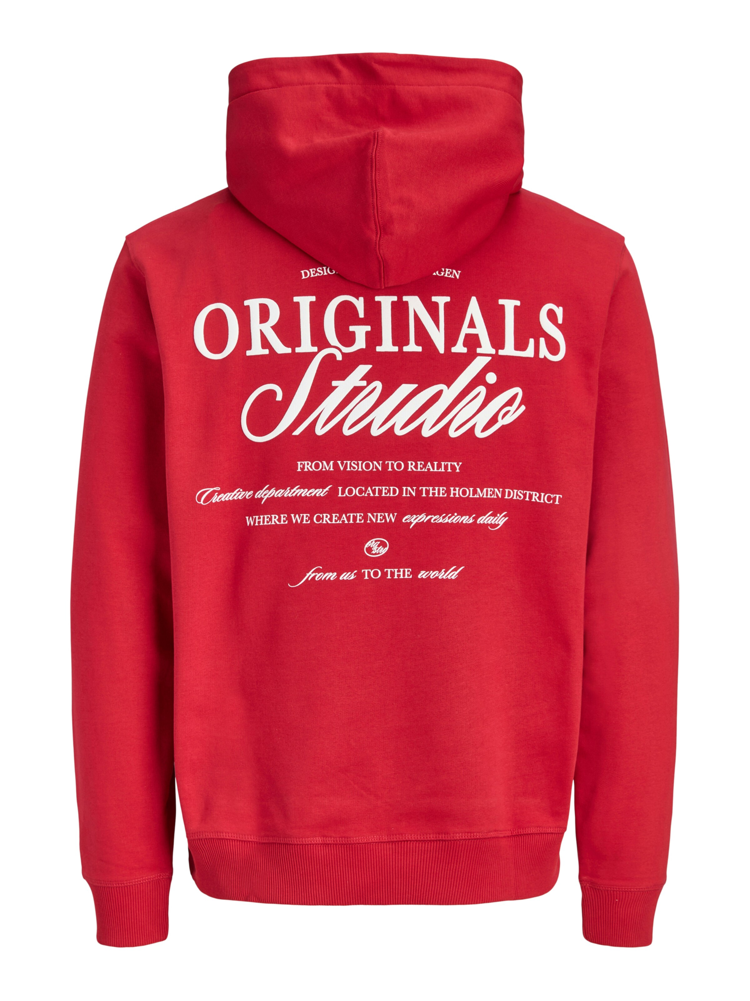 JACK & JONES Sweatshirt 'JORNORREBRO' i röd