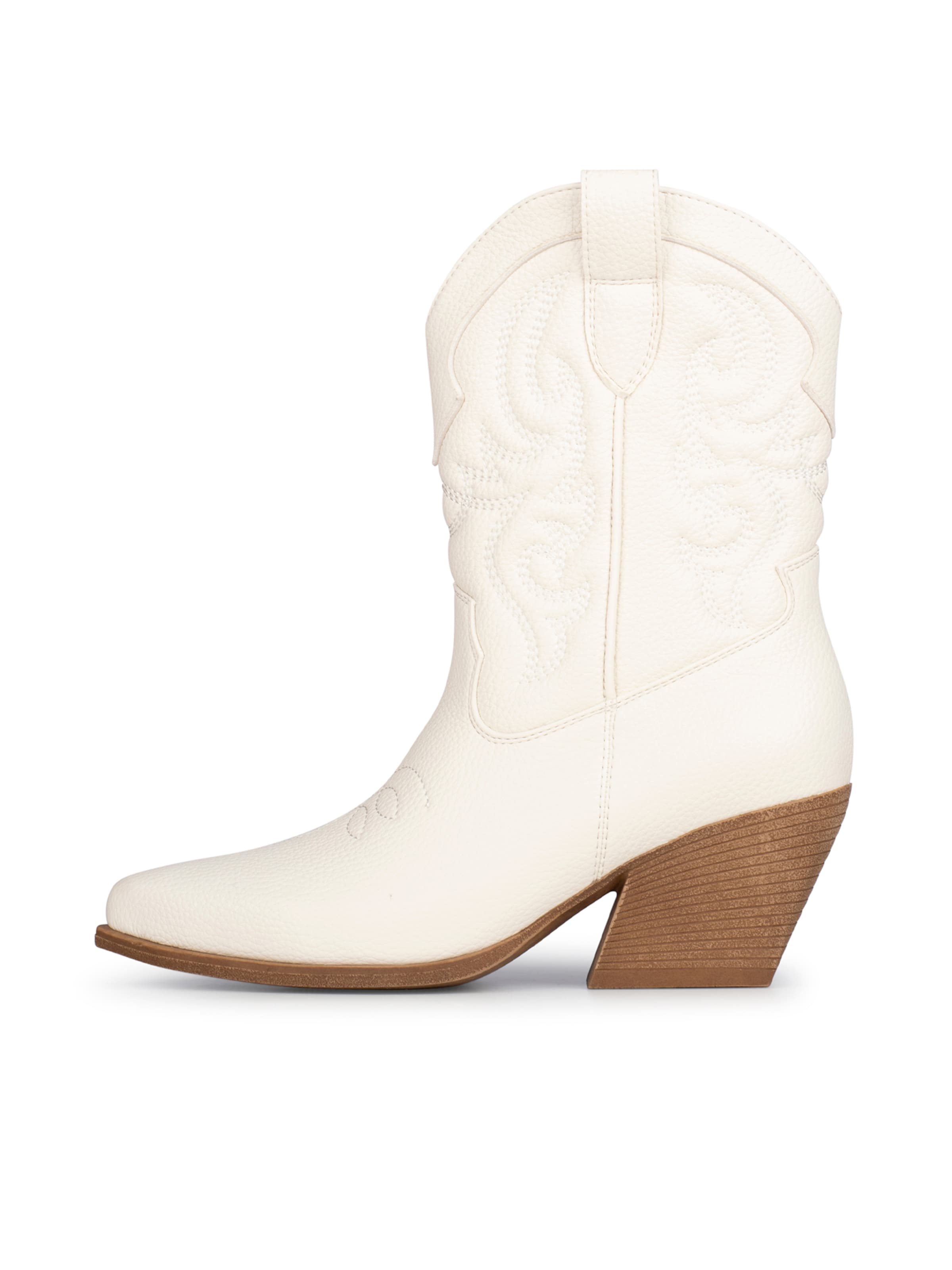 Bottes de cowboy 'JUUL' POSH by Poelman en blanc : devant
