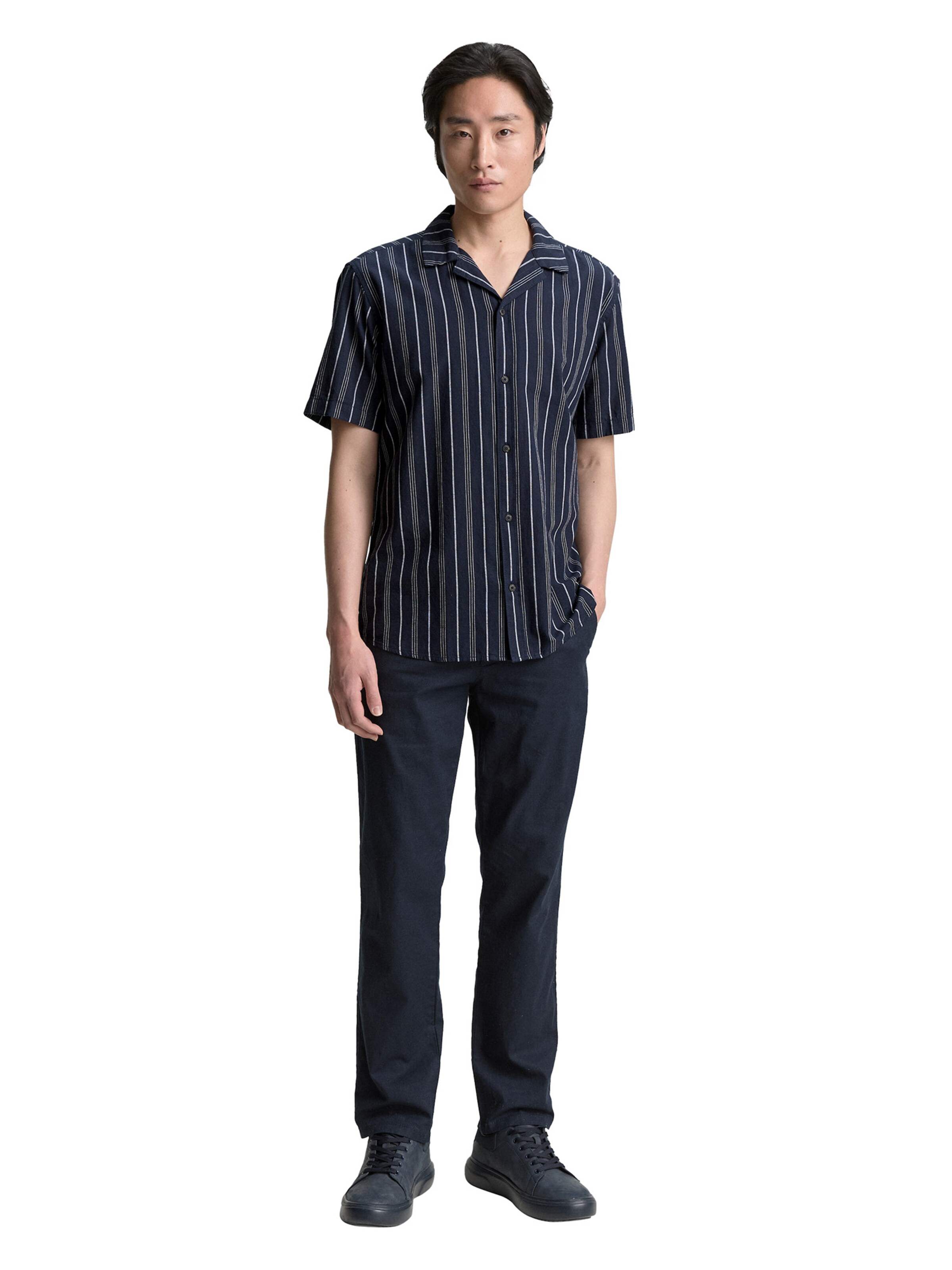 TOM TAILOR Средняя посадка Рубашка в Синий