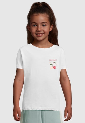 Merchcode Shirt 'Cherry Sweet' in Wit: voorkant