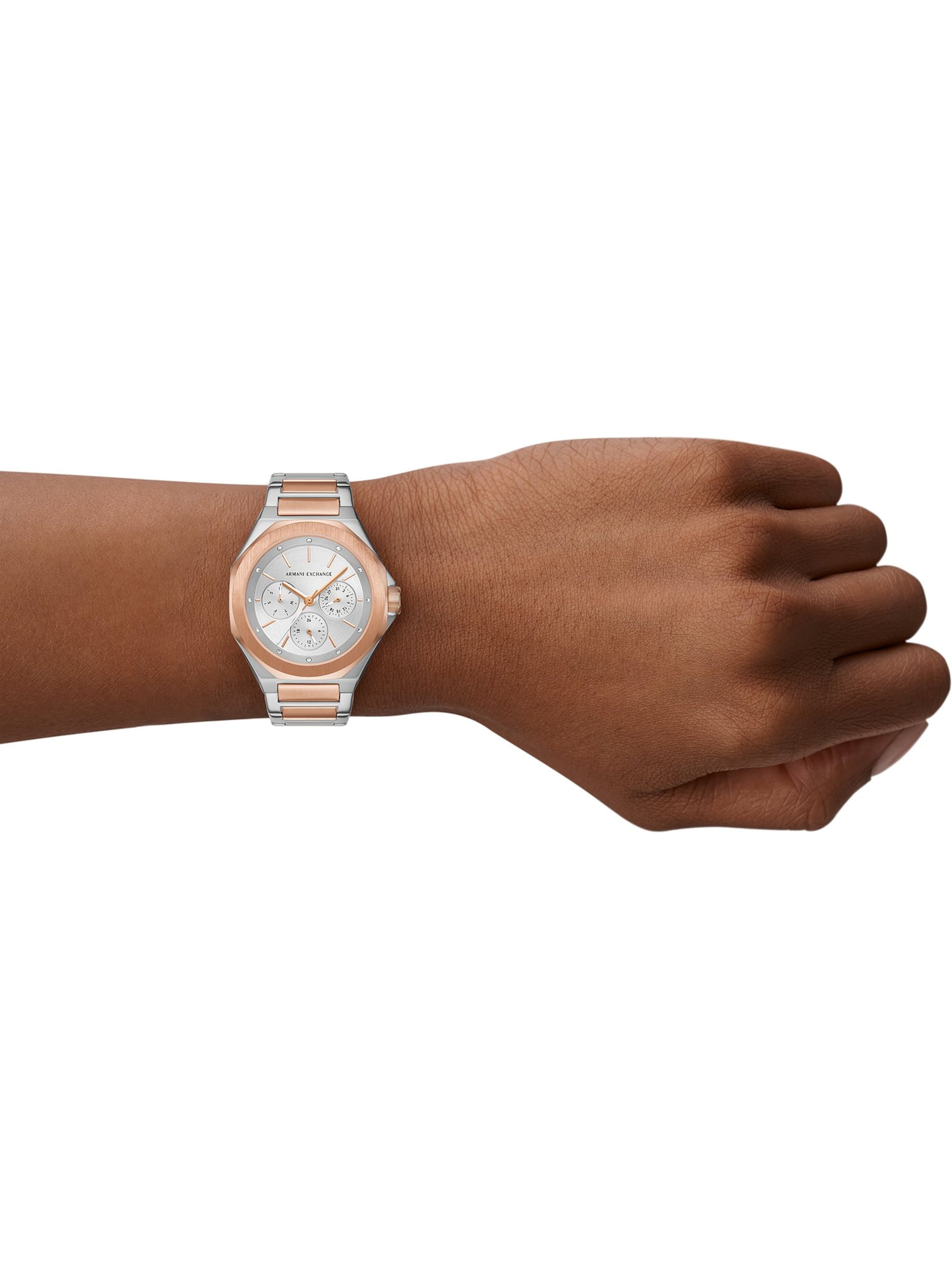 ARMANI EXCHANGE Аналогов часовник в злато: отпред