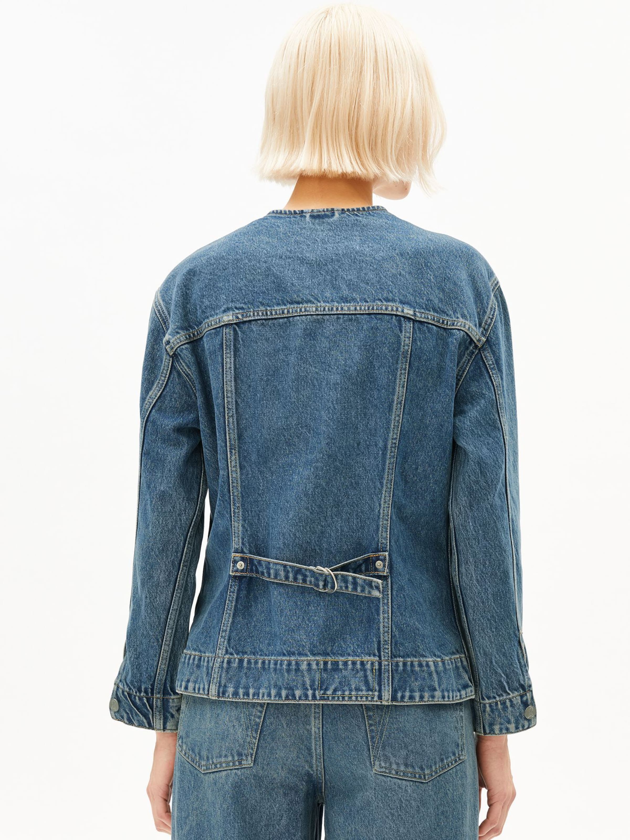 ARMEDANGELS Between-season jacket in Blue: front