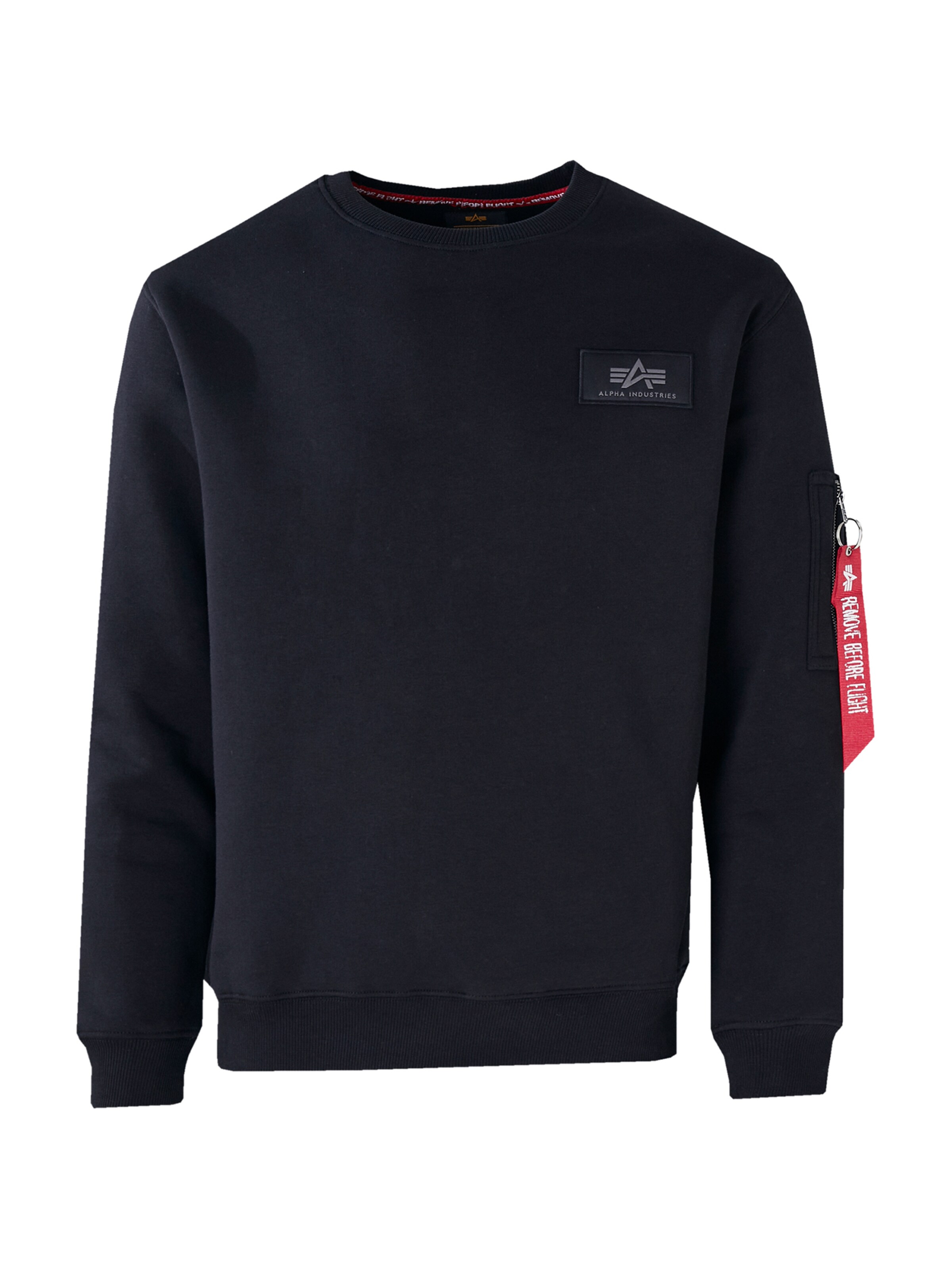 Felpa di ALPHA INDUSTRIES in nero: frontale