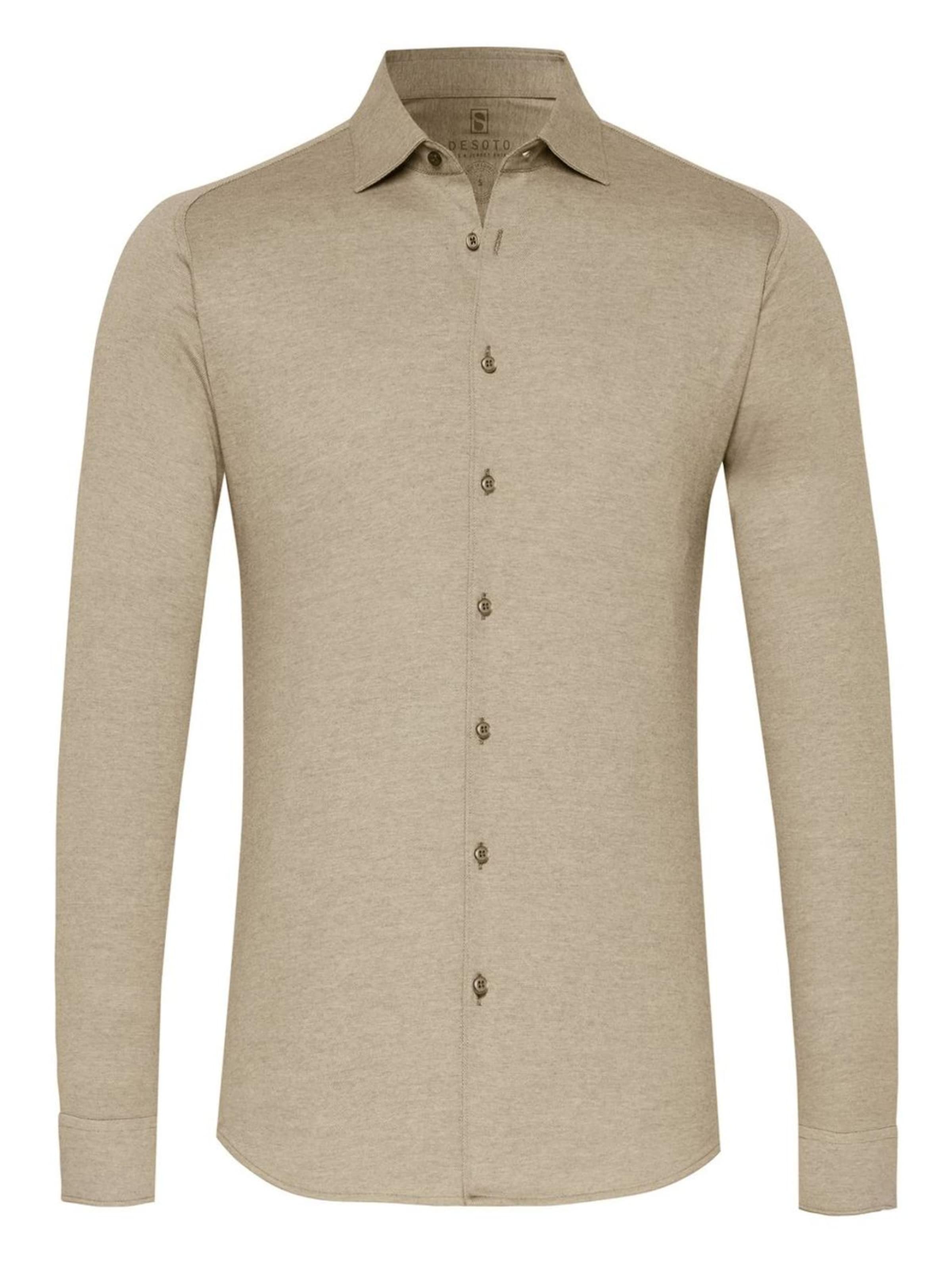 DESOTO Button Up Shirt 'Modern Kent' in Beige: front