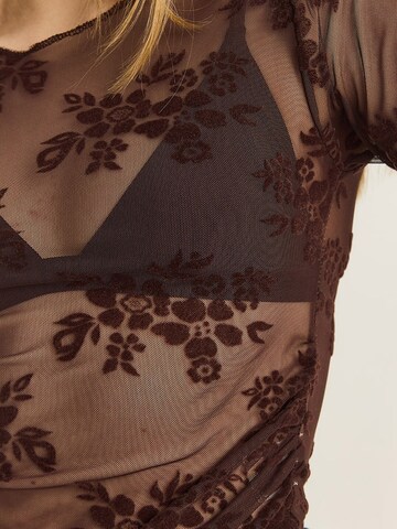 Bianco Lucci Bluse in Braun