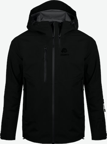 Guggen Mountain Performance Jacket 'Allwetter Jacke H07 3-Lagen Hardshell Wanderjacke' in Black: front
