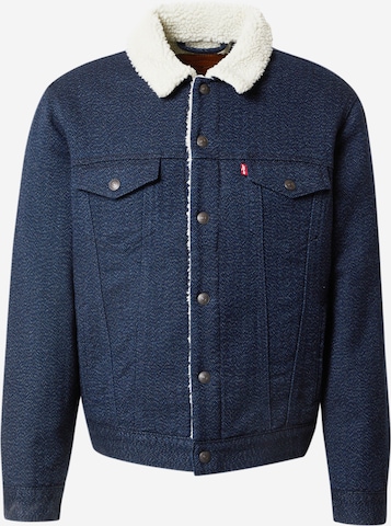 LEVI'S ® Between-season jacket 'Type 3 Sherpa Trucker' in Blue: front