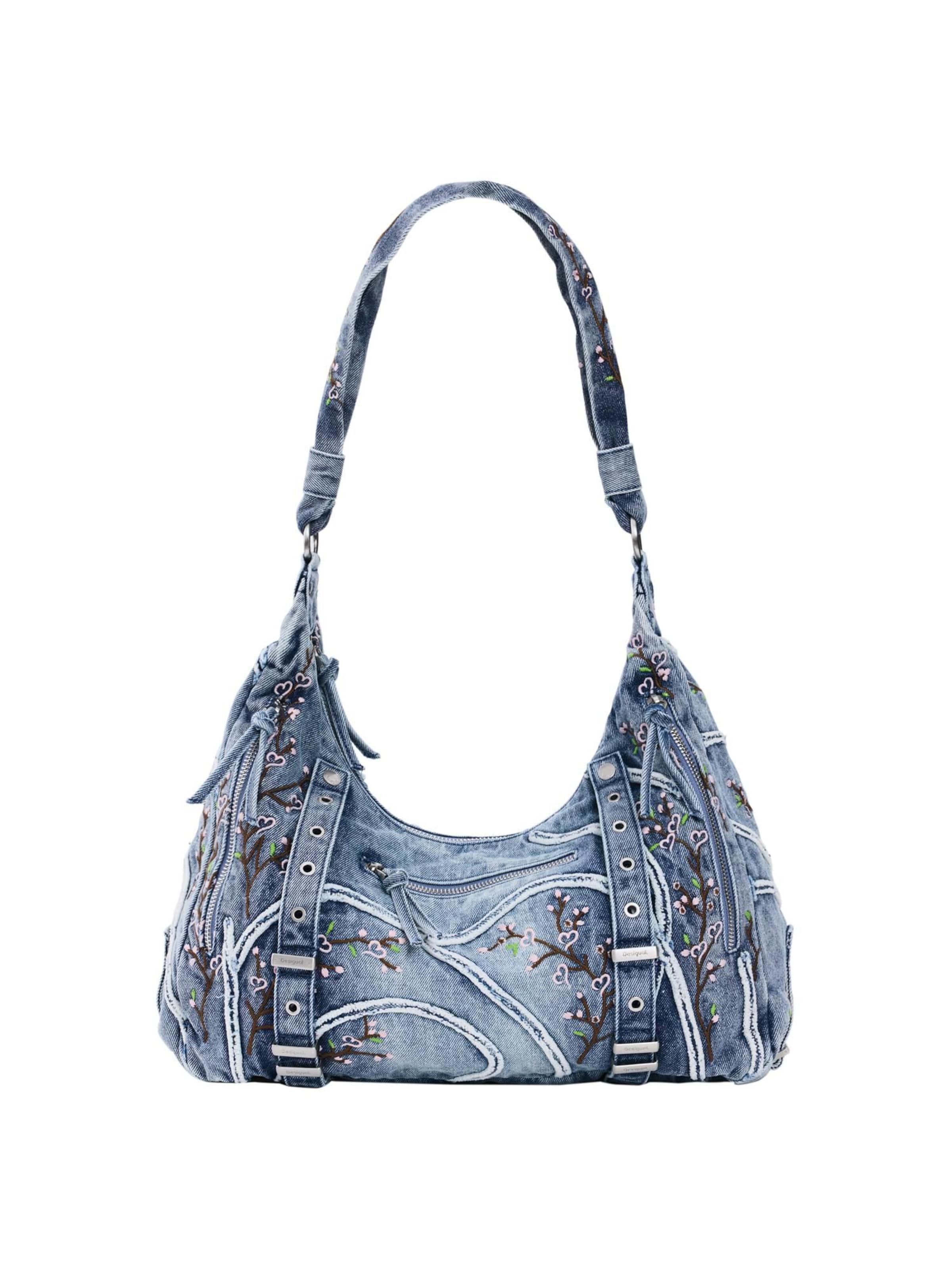 Desigual - Mala de ombro em azul: frente