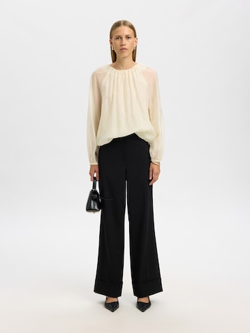 Chemisier 'SLFIRIS' SELECTED en beige