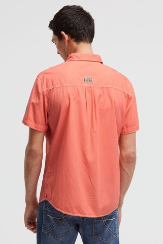 CAMP DAVID Regular fit Button Up Shirt in Orange