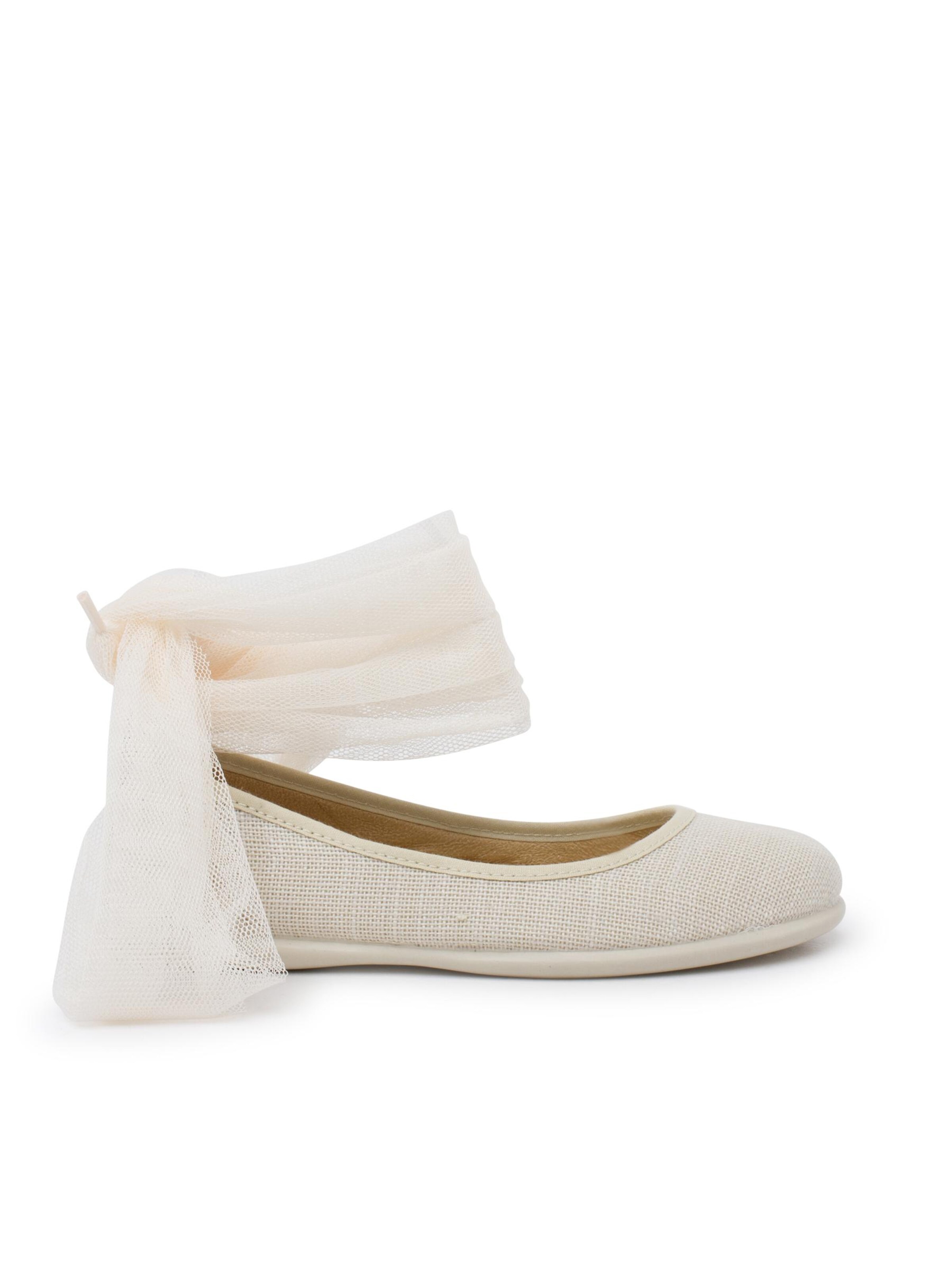 Pisamonas - Bailarina 'Tulle Bow' en beige