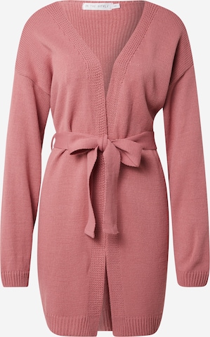 In The Style Knit Cardigan in Pink: front