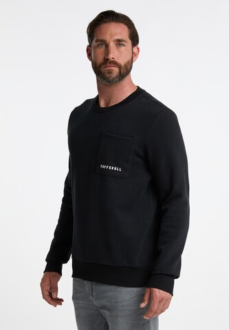 Sweat-shirt TUFFSKULL en noir : devant