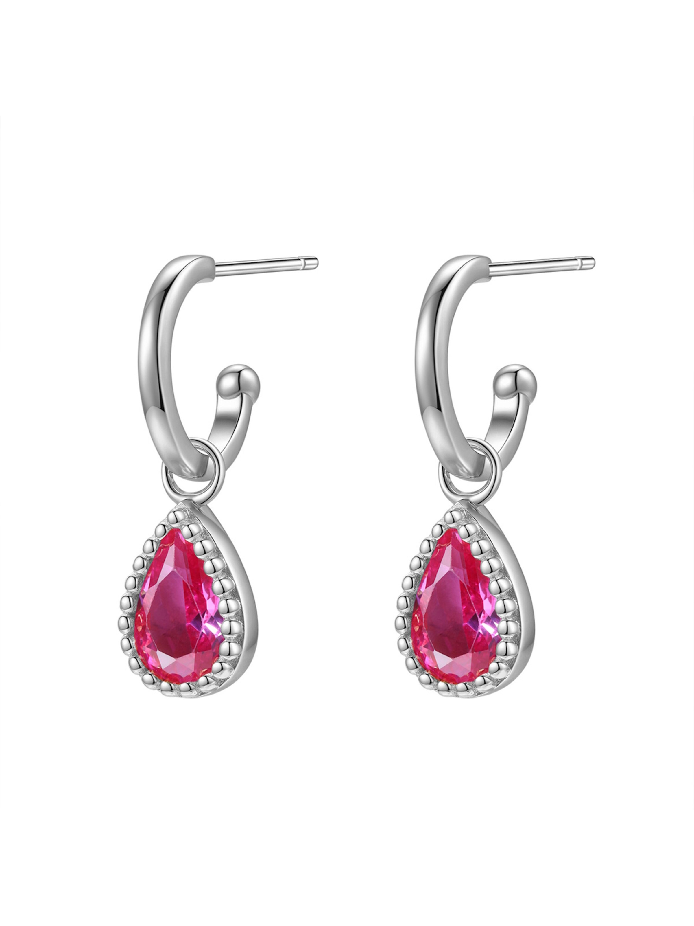 Hey Happiness - Pendientes 'July Birthstone' en plata