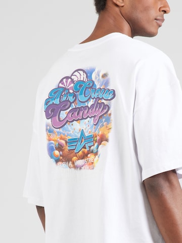 ALPHA INDUSTRIES Shirt 'Candy' in Wit