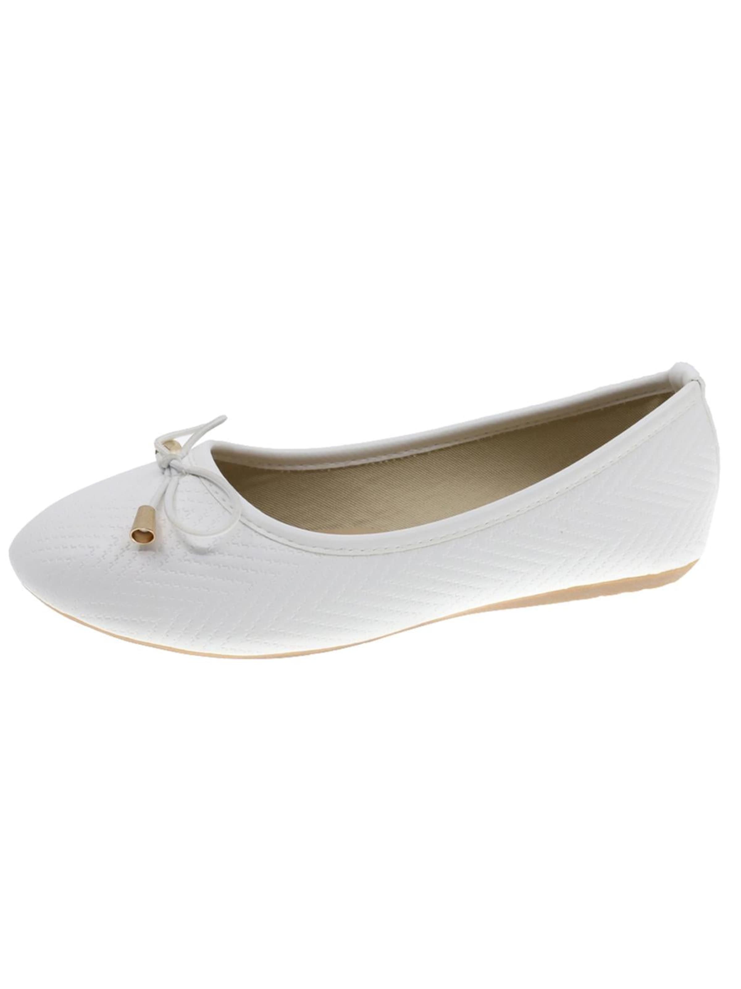 Beppi Ballet Flats 'Bailarina' in White: front