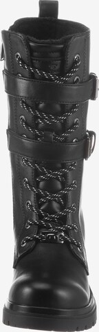 TOM TAILOR Lace-Up Boots in Black