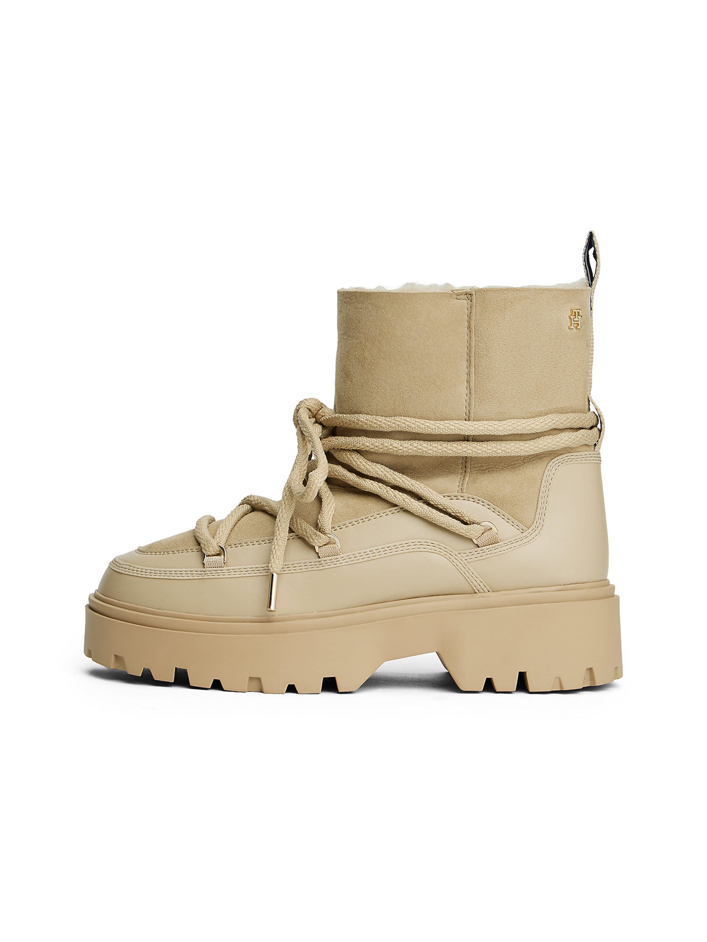TOMMY HILFIGER Snowboots i beige: forside
