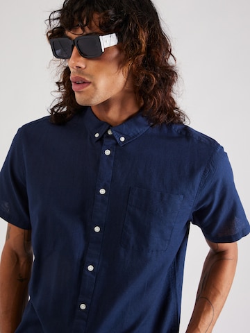 BLEND Regular fit Button Up Shirt in Blue